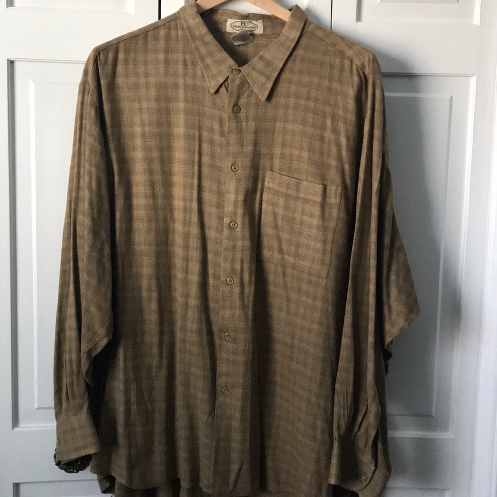 Brown cotton long sleeved shirt